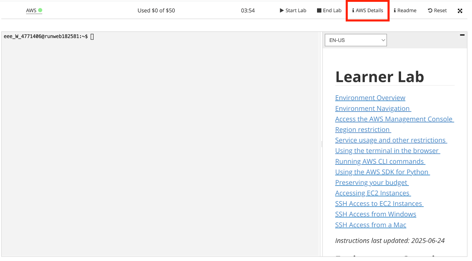Lab 2 Aws AWS Lab Learner