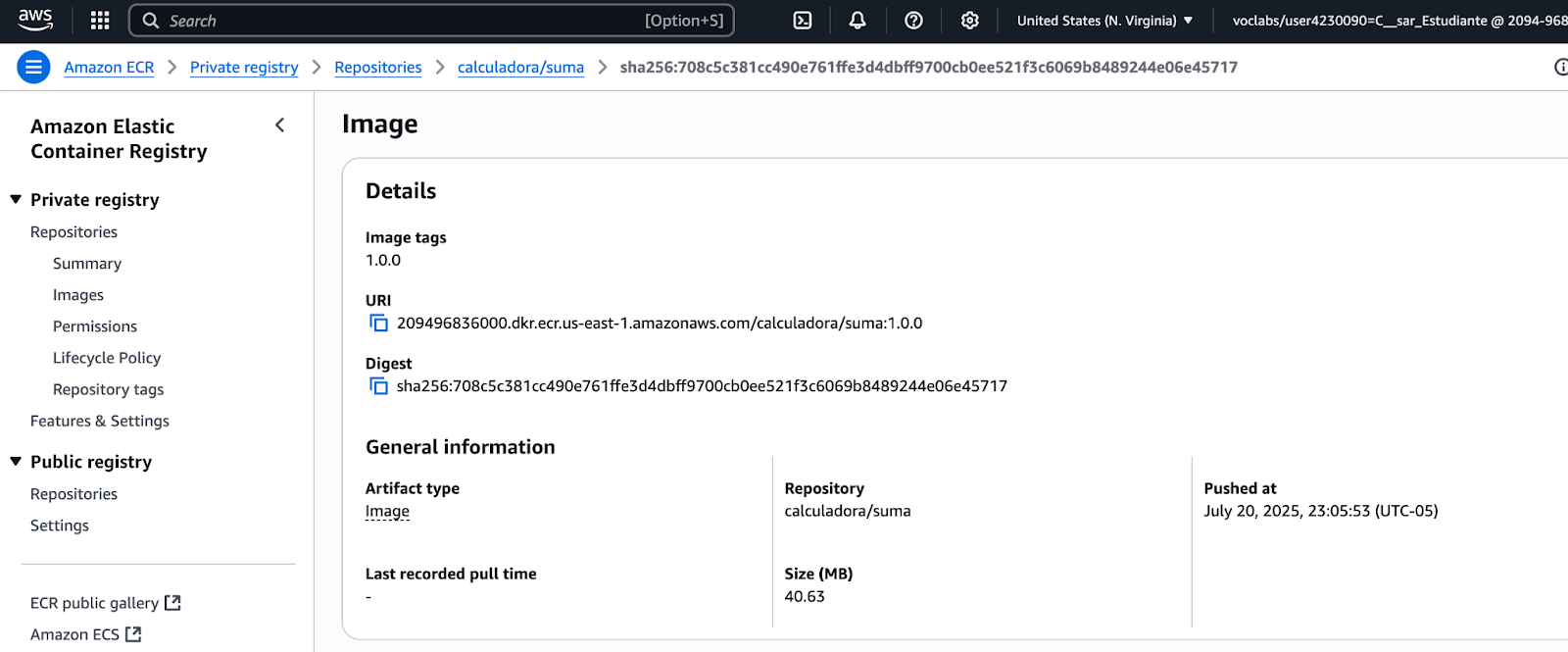 Amazon Elastic Container Registry (ECR)